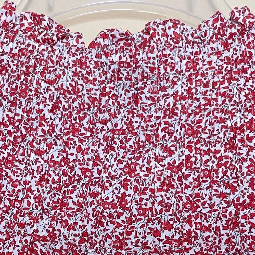 J. Crew Ditzy Floral Liberty Chamomile Print Shirt Blouse 2 Ruffle Cottagecore